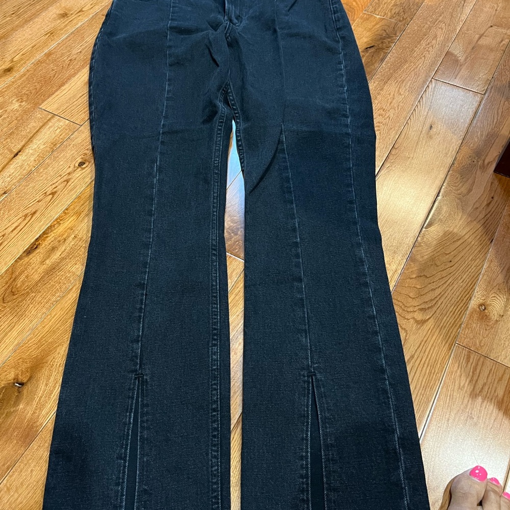 Size 29 - Abercrombie & Fitch Black jeans - skinny high rise with slit bottoms